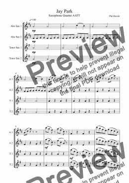 page one of Jay Park - Sax Quartet (AATT)