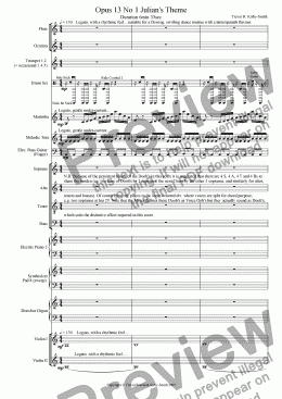 page one of Opus 13 No 1 Julians Theme