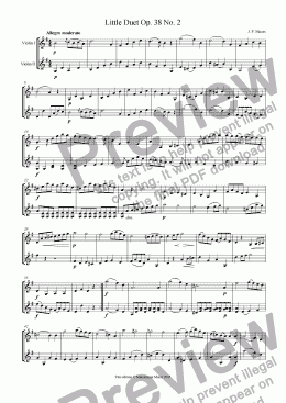 page one of Little Duet Op. 38 No. 2 - Violin