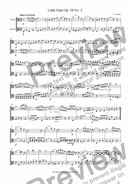page one of Little Duet Op. 38 No. 2 - Viola