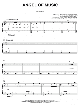 page one of Angel Of Music (from The Phantom Of The Opera) (Piano Duet)