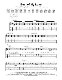 page one of Best Of My Love (Easy Guitar Tab)