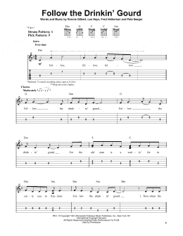 page one of Follow The Drinkin' Gourd (Easy Guitar Tab)