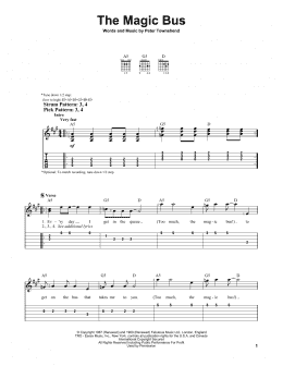 page one of The Magic Bus (Easy Guitar Tab)