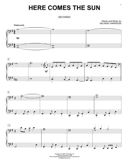 page one of Here Comes The Sun (Piano Duet)