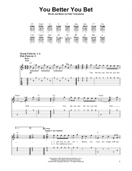page one of You Better You Bet (Easy Guitar Tab)