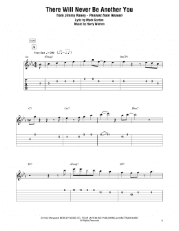 page one of There Will Never Be Another You (Electric Guitar Transcription)