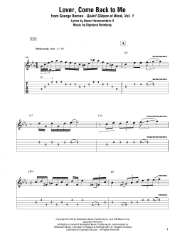 page one of Lover, Come Back To Me (Electric Guitar Transcription)