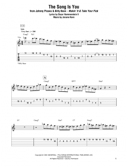page one of The Song Is You (Electric Guitar Transcription)