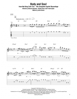 page one of Body And Soul (Electric Guitar Transcription)