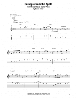 page one of Scrapple From The Apple (Electric Guitar Transcription)