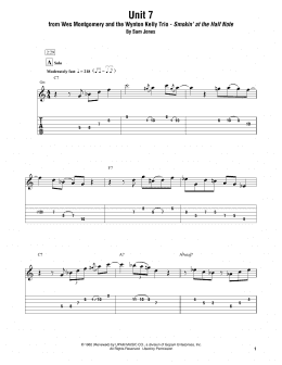 page one of Unit 7 (Electric Guitar Transcription)