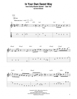 page one of In Your Own Sweet Way (Electric Guitar Transcription)