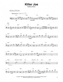 page one of Killer Joe (String Bass Transcription)