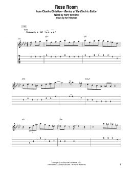 page one of Rose Room (Electric Guitar Transcription)