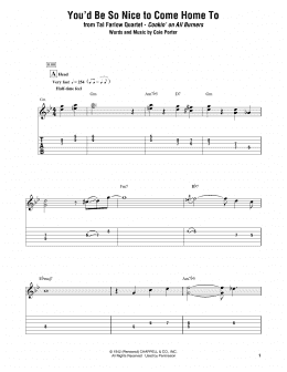 page one of You'd Be So Nice To Come Home To (Electric Guitar Transcription)