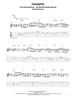page one of Conception (Electric Guitar Transcription)