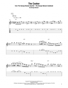 page one of The Cooker (Electric Guitar Transcription)