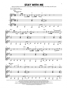 page one of Stay With Me (Guitar Ensemble)