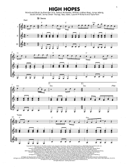 page one of High Hopes (Guitar Ensemble)
