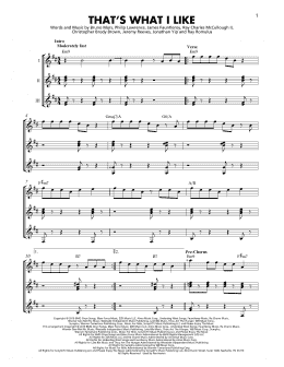 page one of That's What I Like (Guitar Ensemble)