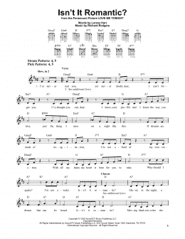 page one of Isn't It Romantic? (Easy Guitar)