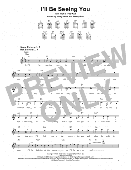 page one of I'll Be Seeing You (Easy Guitar)
