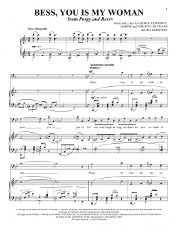 page one of Bess, You Is My Woman (Piano & Vocal)