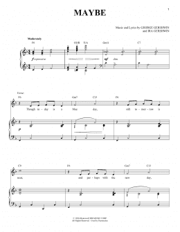 page one of Maybe (Piano & Vocal)