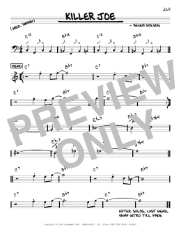 page one of Killer Joe (Real Book – Melody & Chords – C Instruments)