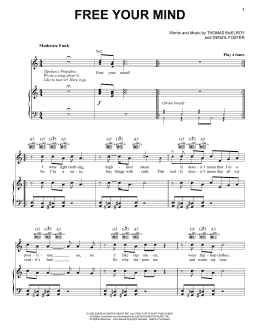 page one of Free Your Mind (Piano, Vocal & Guitar Chords (Right-Hand Melody))
