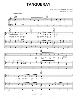 page one of Tanqueray (Piano, Vocal & Guitar Chords (Right-Hand Melody))