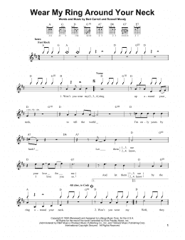 page one of Wear My Ring Around Your Neck (Easy Guitar)