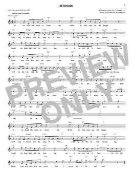 page one of Serenade (from The Student Prince) (Lead Sheet / Fake Book)