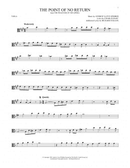 page one of The Point Of No Return (from The Phantom Of The Opera) (Viola Solo)