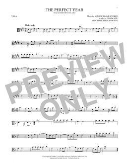 page one of The Perfect Year (from Sunset Boulevard) (Viola Solo)