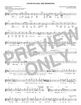 page one of (You're My) Soul And Inspiration (Lead Sheet / Fake Book)