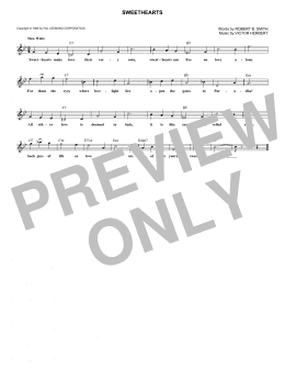page one of Sweethearts (Lead Sheet / Fake Book)