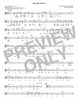 page one of The Last Waltz (Lead Sheet / Fake Book)