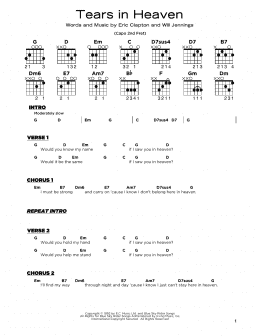 page one of Tears In Heaven (Really Easy Guitar)