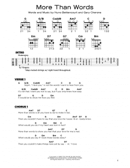 page one of More Than Words (Really Easy Guitar)