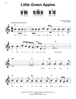 page one of Little Green Apples (Super Easy Piano)