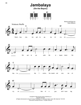 page one of Jambalaya (On The Bayou) (Super Easy Piano)