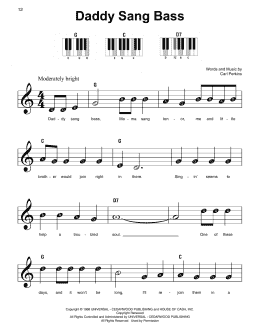 page one of Daddy Sang Bass (Super Easy Piano)