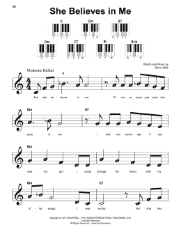 page one of She Believes In Me (Super Easy Piano)