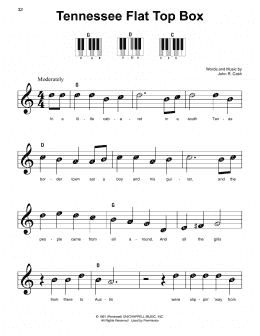 page one of Tennessee Flat Top Box (Super Easy Piano)