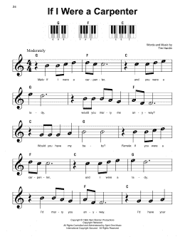 page one of If I Were A Carpenter (Super Easy Piano)