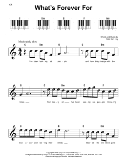 page one of What's Forever For (Super Easy Piano)