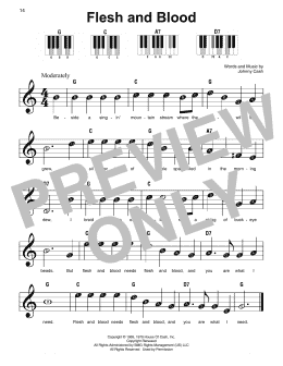 page one of Flesh And Blood (Super Easy Piano)