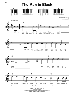 page one of The Man In Black (Super Easy Piano)